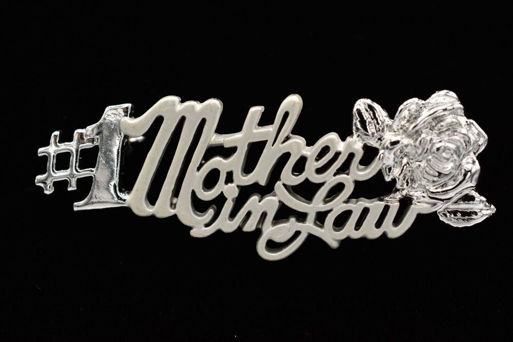 Danecraft Vintage Mother in Law Pin Brooch #1 Mother's Day Silver Signed BinA5